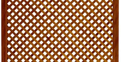 Celosía De Madera Tratada para Decoración De Terrazas, Jardines y Exteriores - Teca (114x92 cm)