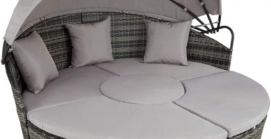 Isla de Ratán, Toldo Plegable, Estructura de Acero,