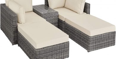 Sillón Doble de Ratán Aluminio,