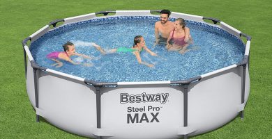 Bestway 56408 - Piscina Desmontable Tubular Steel Pro Max 305x76 cm con Depuradora de Cartucho 1.249 litros/hora