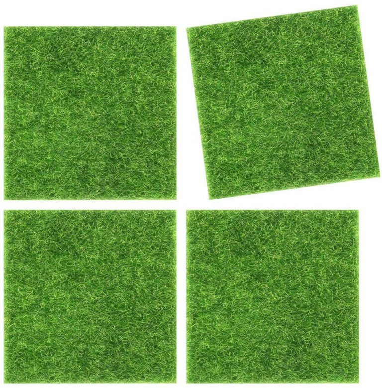 4 Piezas Hierba Artificial, Decoración Miniatura Hierba Jardín