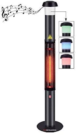 CALEFACTOR VERTICAL DE COLUMNA INFRARROJO CON LUZ Y ALTAVOZ