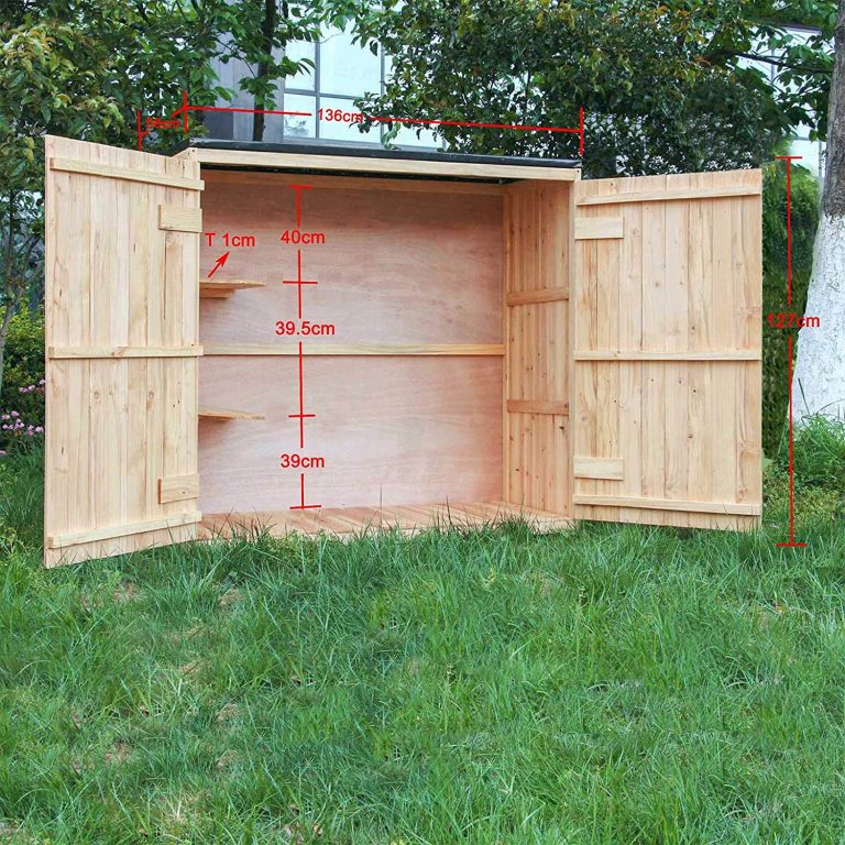 Caseta de jardín Madera Doble puerta Caseta para herramientas y aperos