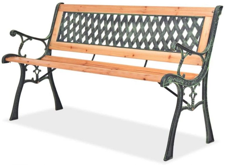 Banco de jardín con Respaldo Modelado-Diamante