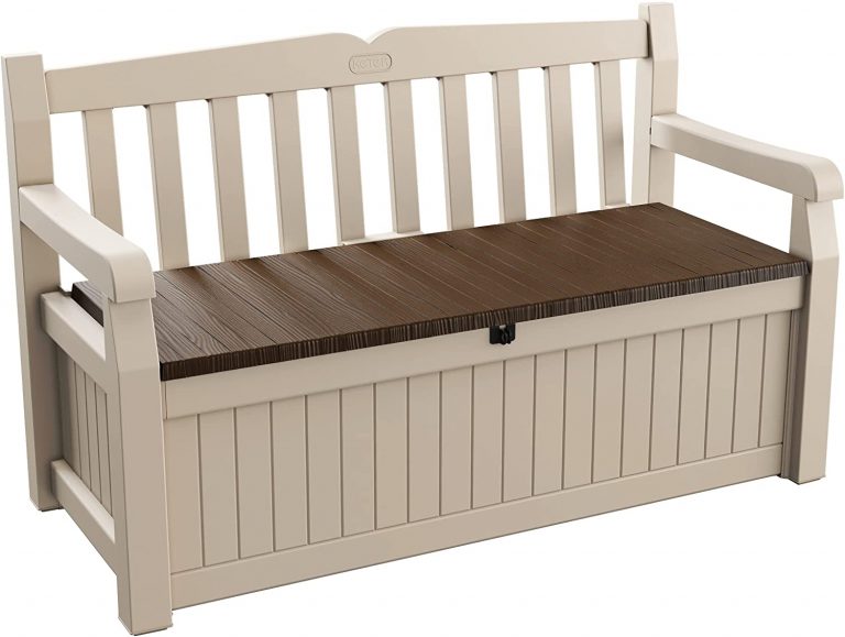 Keter Eden Garden Bench - Banco Arcón Exterior, Capacidad 265 L