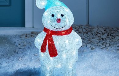 Muñeco de Nieve con LED Blancos