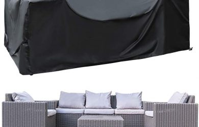 MEEYI Funda para Muebles de Jardin Impermeable 60x60x60cm Funda Mesa Cubierta de sofá Cuadrada 420D Fundas Exterior Muebles Jardin Funda Protectora Muebles Jardin Resistente al Viento-Beige 