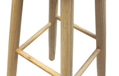 Acan Taburete de Madera Natural Cuadrado