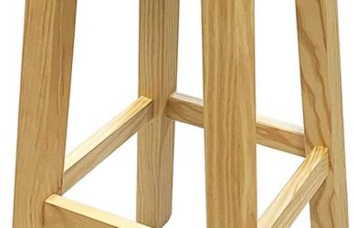 Taburete Alto de Barra Bar Cocina de Madera Pino Maciza