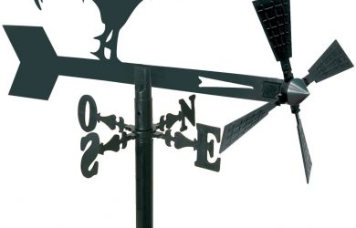 Veleta de Viento para Jardín con Silueta de Gallo