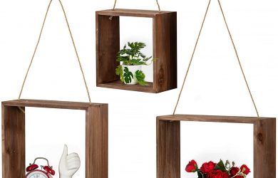 tanteria Madera con Cuerdas Juego de 3 Balda
