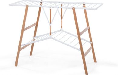Tendedero, Madera y Aluminio, Blanco Nogal