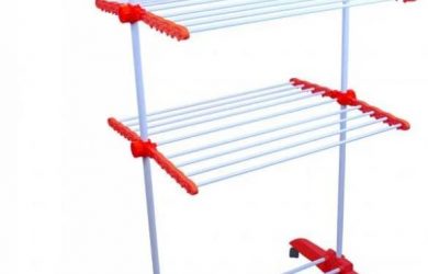 Tendedero Vertical 3 Niveles Ruedas Colgador Giratorio + Accesorios Plegable