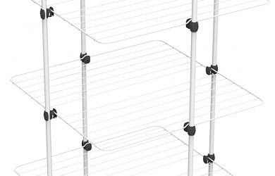 Tendedero Vertical de Acero Inoxidable, 4 Niveles