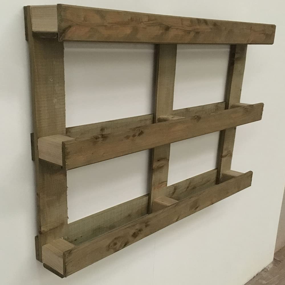 Huerto Urbano Vertical Estilo Palet de Madera tratada