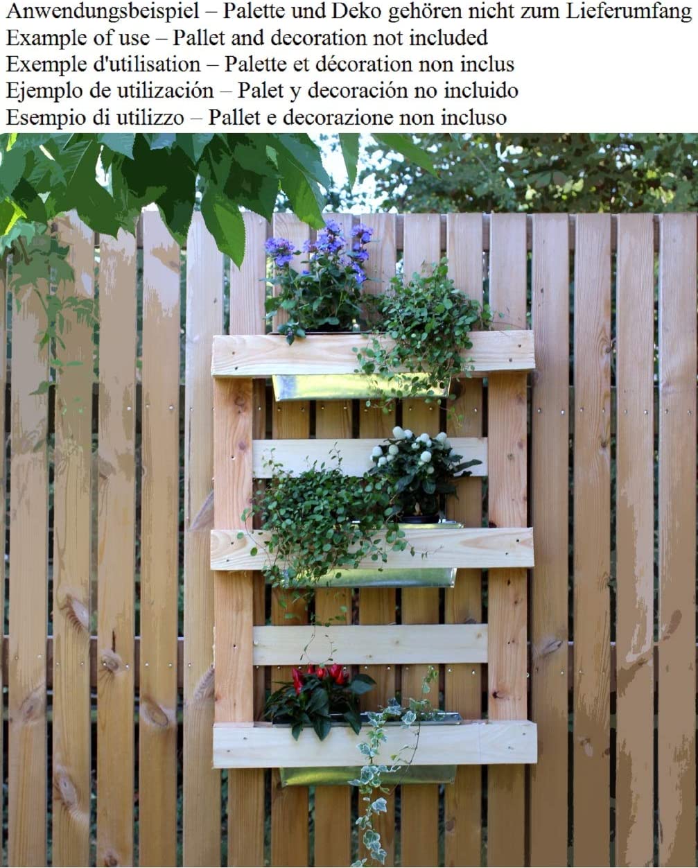 Juego de 6 jardineras para