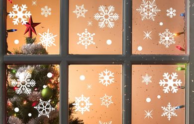 Pegatinas Copos de Nieve Decoración Navidad
