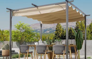 Pérgola de Aluminio con Techo Retráctil